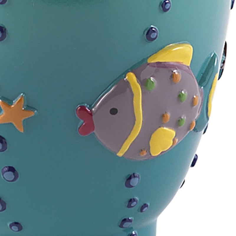 Gedy Dori portacepillos, Resin, Turquoise, 8.5 x 8.5 x 10.5