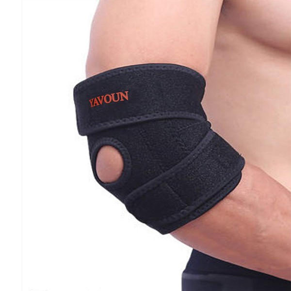 Elbow Support,Adjustable Tennis Elbow Support Brace, Great For Sprained Elbows,