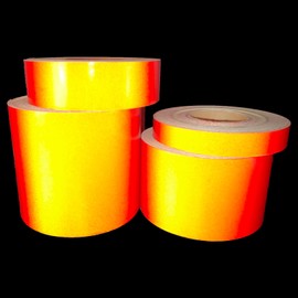 Nikalite Red Reflective Tape Type 2 Super Engineer Grade 1"" 2"" 4"" 6"" Nikkalite Retroreflective Glassbead SEG (2"" x 20'), Red_SEG-2.20