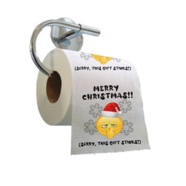 Funny Toilet Paper - Merry Christmas (Sorry, This Gift Stinks) - Funny Gift - Printed Loo Roll - Novelty Present - Secret Santa - Stocking Filler & Silly Christmas Party Decorations