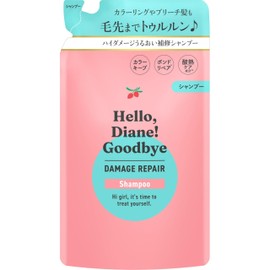 Diane Shampoo, High Damage Moisture Repair, Refill, 13.5 fl oz (400 ml), Tea & Musk Scent, Hello, Diane, Good By, Coloring, Bleached Hair, Water Retention, Shiny, Bulk