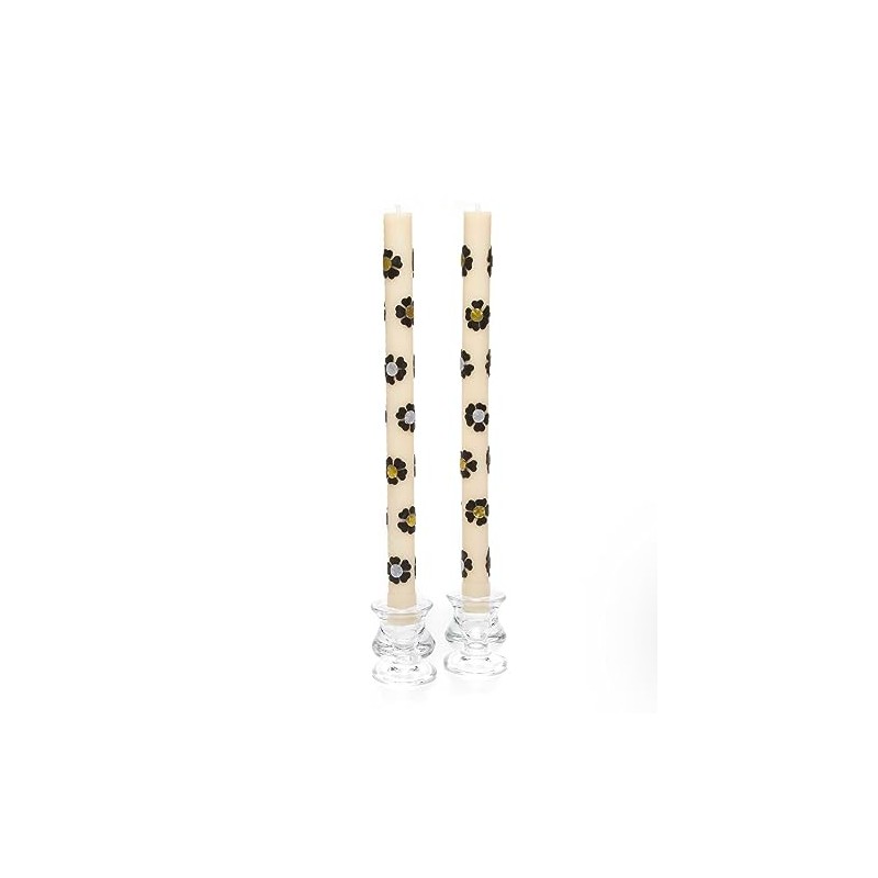 MacKenzie-Childs Mod Flower Dinner Candles - Set of 2 -