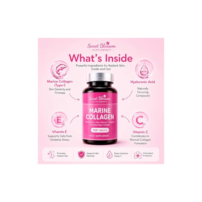 Marine Collagen Tablets 2000mg, 120 Tablets