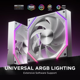 Asiahorse Nyota 120mm Case Fan with Efficient Cooling, ARGB Fan Lighting, 800-1800RPM Speed Control, and Whisper-Quiet Operation Under 29 dB, Unique Design for PC
