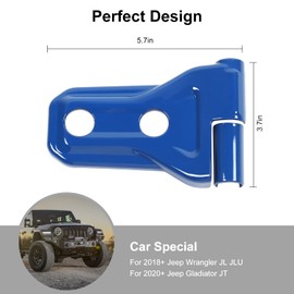 8PCS Door Hinge Cover Trim Accessories for 2018-2024 Jeep Wrangler JL JLU for 2020-2024 Jeep Gladiator JT (Dark Blue)