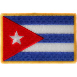 Cuba Flag Patch - 3x2 inch - Embroidered Iron on Patch