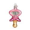 Old World Christmas Ornaments Pink Pacifier Glass Blown Ornaments for