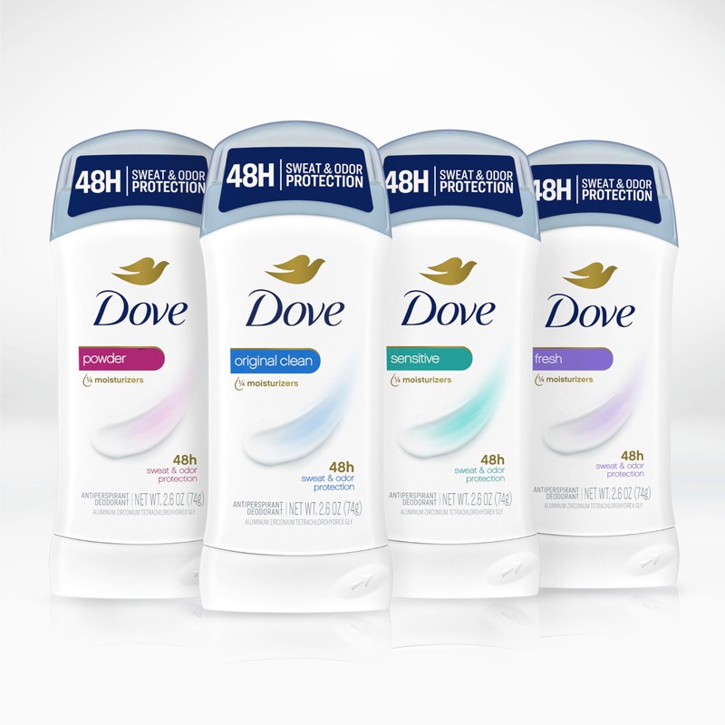 Dove Invisible Solid Antiperspirant Deodorant Stick for Women, Powder, For
