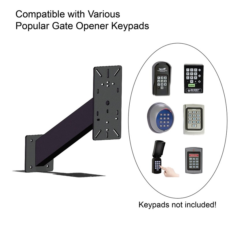 Gudwells Universal Outdoor Keypad Mounting Pedestal GooseNeck Post for Mighty