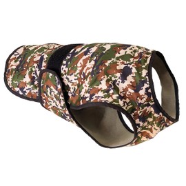 LUCOLOVE Dog Cooling Vest, Lightweight 2-Layer Camo Army Print Pet Cooler Jacket for All Small to Very Large Dogs. UV Protection Cooling Shirt for Beach, Hiking, Walking (Green, Medium)