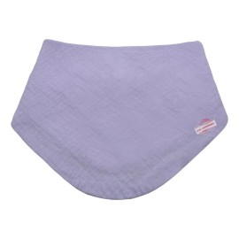 J.H. Company Baberos Para Bebes Doble Cara Recien Nacido Absorbente Mr-04 Color Lila Liso