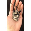 Handmade Laughing Oni Demon Mask Keychain