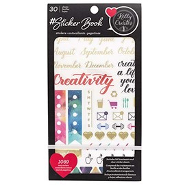 Kelly Creates Sticker Book, 30 Sheets, 1089 Total Stickers-Clear Sticker Sheets