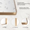 LOAAO 24”X32” Gold Bathroom Mirror, Rounded Rectangle Gold Frame Mirror,