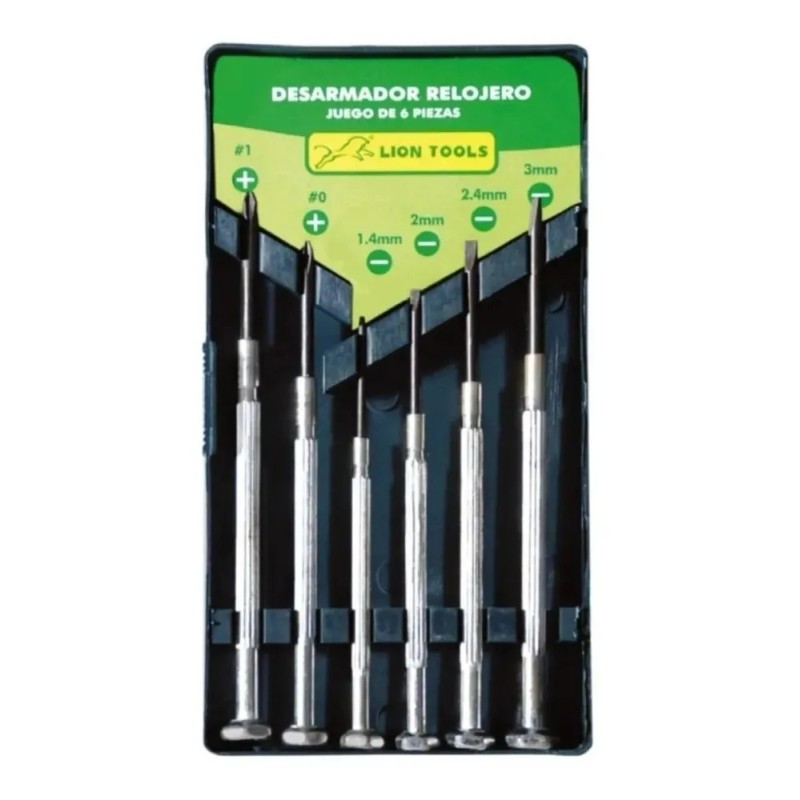 Kit Desarmadores Joyero Relojero Celulares Electronica Lion