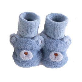 Baby Toddler Thermal Socks Anti-slip Grip Ankle Socks Cute Cartoon Animal Rabbit Pattern Sock Bootie Winter Thick Baby Fuzzy Floor Socks Infant Warm Indoor Velvet Socks for Boys Girls 1-3 Years Old