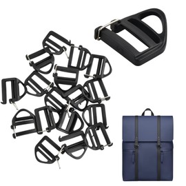 20 Adjustable Buckles Webbing 25 mm, Backpack Buckles Replacement for Outdoor Leisure Activities, Backpack Buckle Strap Buckle Clamp Buckle for Suitcase Luggage Repair Tools Accessories (Black)