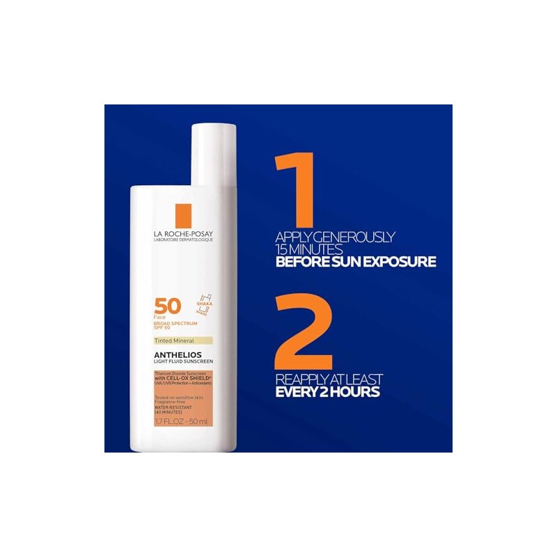 La Roche-Posay Anthelios Tinted Mineral Sunscreen Ultra-Light SPF 50, 1.7