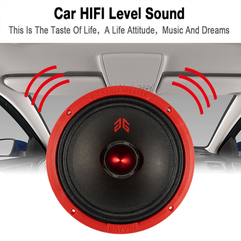 Gaooger MX80E2 Midrange Loudspeaker 8" Red Bullet, 640W Max, 4