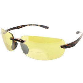 Pink Ribbon Shades Men and Women Rimless Bifocal Lovin Maui Sports Style - yellow/Tortoise 2.50
