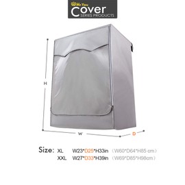 Mr.You Washing Machine Cover,Washer/Dryer Cover for Front-Loading Machine Waterproof Dust-Proof Thicker (W27 D33 H39 in, Roll Edge)