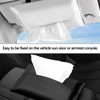 Modixun 2Pcs Car Tissue Holder, Soft PU Leather Sun Visor