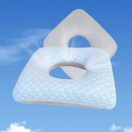 Durasiko Bed Riser Prevention Cushion, Buttock, Nursing Pillow, One Side, Ice Silk Fabric, Breathable, Body Pressure Dispersion Mat, Pussium, Hemorrhoids, Buttocks, Postpartum Bedtime, Assistance