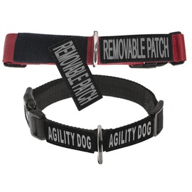 Dogline Omega Nylon Collar for Dogs with 2 Removable Seizure Alert Patches