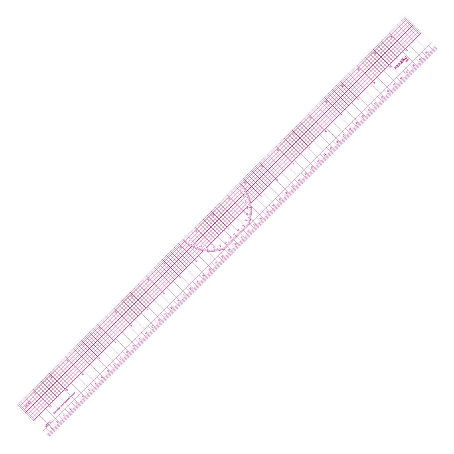 KEARING Clear Sewing Graph Fashion Design Ruler, Sandwich Line, 2 x 24 ...