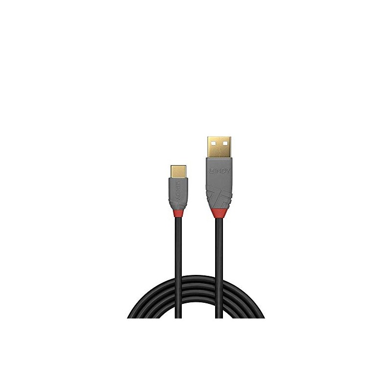 LINDY 2m ANTHRA LINE USB2.0 Type-C to Type-A Cable (Model