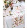 Easter Table Runner 13x72 Inches Long Bunny Eggs Table Runners