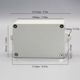 Waterproof Electronic Project Box Enclosure ABS Plastic Cover Cases Grey/Transparent