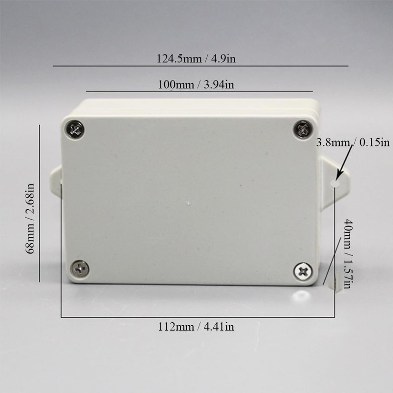 Waterproof Electronic Project Box Enclosure ABS Plastic Cover Cases Grey/Transparent