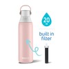 Brita Stainless Steel Water Filter Bottle, 20 Ounce, Rose, 1