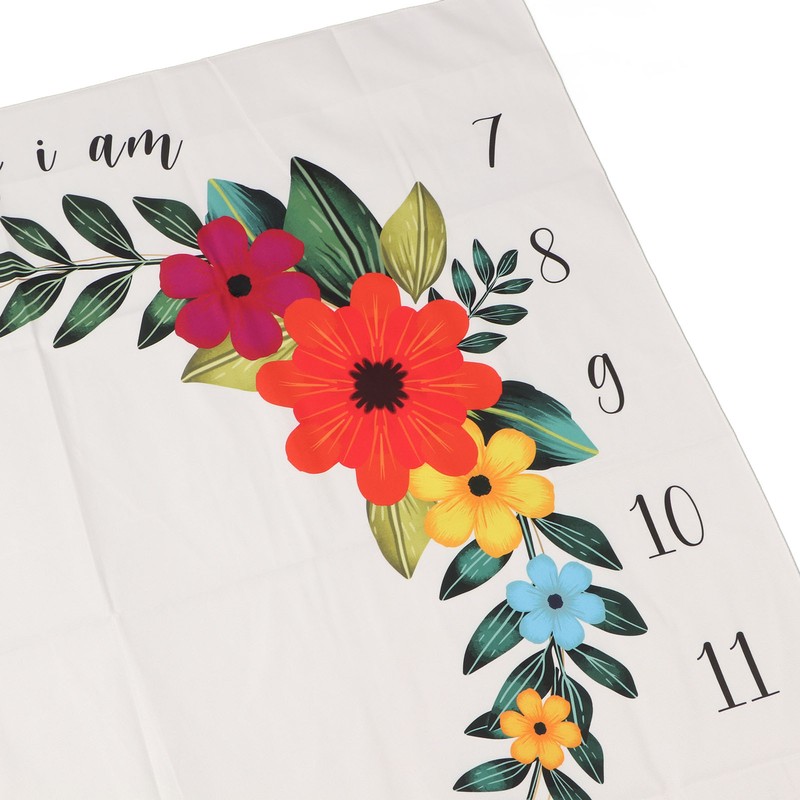 Baby Monthly Milestone Blanket Innovative Decorative Garland Pattern Newborn Photography