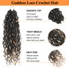 Goddess Locs Crochet Hair with Curls 12inch Ombre Golden Pre-looped