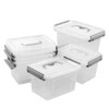 Waikhomes 3L Plastic Storage Containers Set of 6, Latching Storage