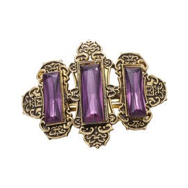 FOMIYES 3 Pcs Gems Hair Clip for Women Purple Alloy Clip Hairpin Spring Buckle Hairpin Fashion Hair Decor Antiquing