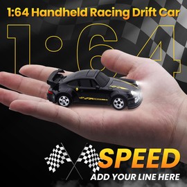 AEXCVG Desktop Drift Car,1:64 Remote Control Car, RC Cars with LED Lights, Mini RC Drift Car for Race, for Boys Kids Adults
