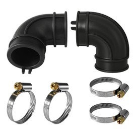 WD24X33918 Dishwasher Elbow Hose for GE Dishwasher Circulation Pump To Sump Elbow Hose and Clamps Kit Replacement Parts WD19X25460 WD19X25700 28877182 PS17626243 EAP17626243 (2-Piece Set)
