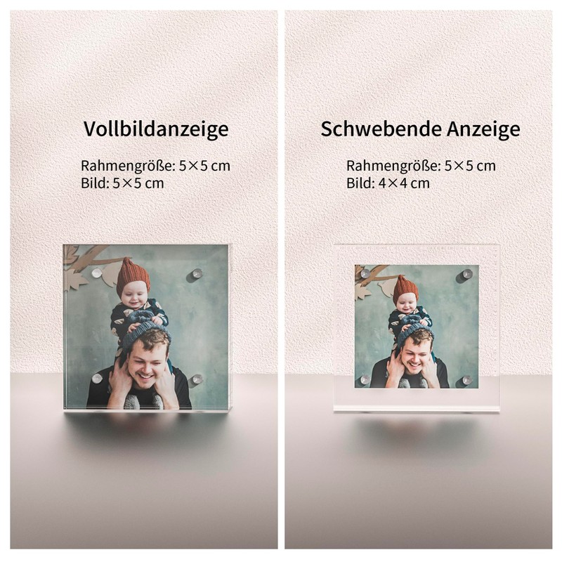 Sezanrpt Acrylic Mini Frame 5 x 5 cm, Pack of