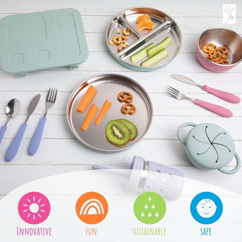 Elk and Friends Stainless Steel Bowls + Silicone Sleeve and