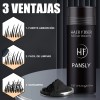 Polvo De Fibra Capilar Negro Cubre Raíz De Cabello Calvicie