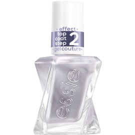 essie Gel Couture Gel-like Nail Polish, Vegan, Metallic Glaze Top Coat Nail Polish, Glazed Chrome, 0.46 fl oz