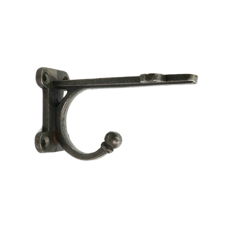 Oakcrafts Pair of Small Shelf Brackets with Hook TRANBY Antique