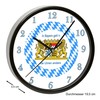 CreaDesign, Wanduhr Kinder personalisiert mit Name, Motiv Bayern, Rahmen Wanduhr