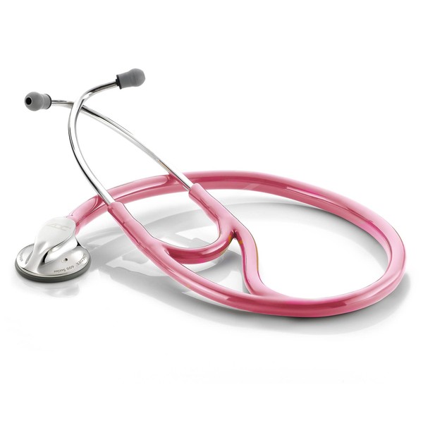 ADC Adscope 600 Platinum Series Cardiology Stethoscope with Tunable AFD Technology, Lifetime Warranty, Breast Cancer Awareness Metallic Pink