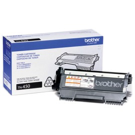 Brother Genuine High Yield Toner Cartridge, TN450, Replacement Black Toner, Page Yield Up to 2,600 Pages (.2 Pack)