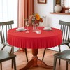 Party Talk 4 Pack Red Spandex Round Tablecloths, 72 inch,