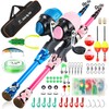 Kids Fishing Pole Kit Set，Portable Telescopic Fishing Rod and Reel